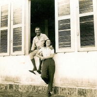 Zélia e Paulino na fazenda 